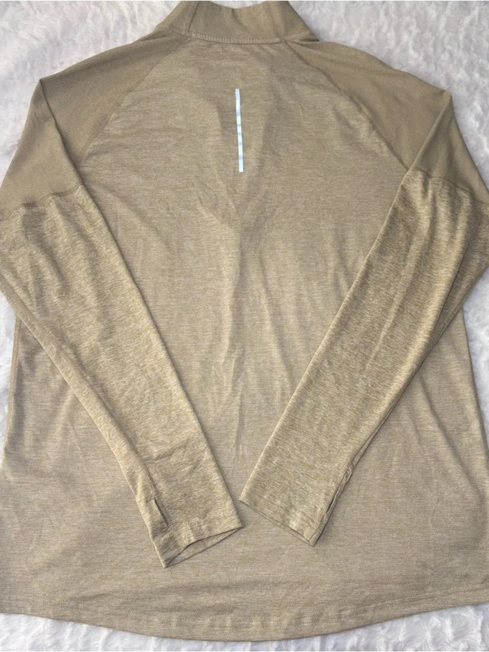 Nike Gold Heather Dri-FIT Quarter-Zip Running Top